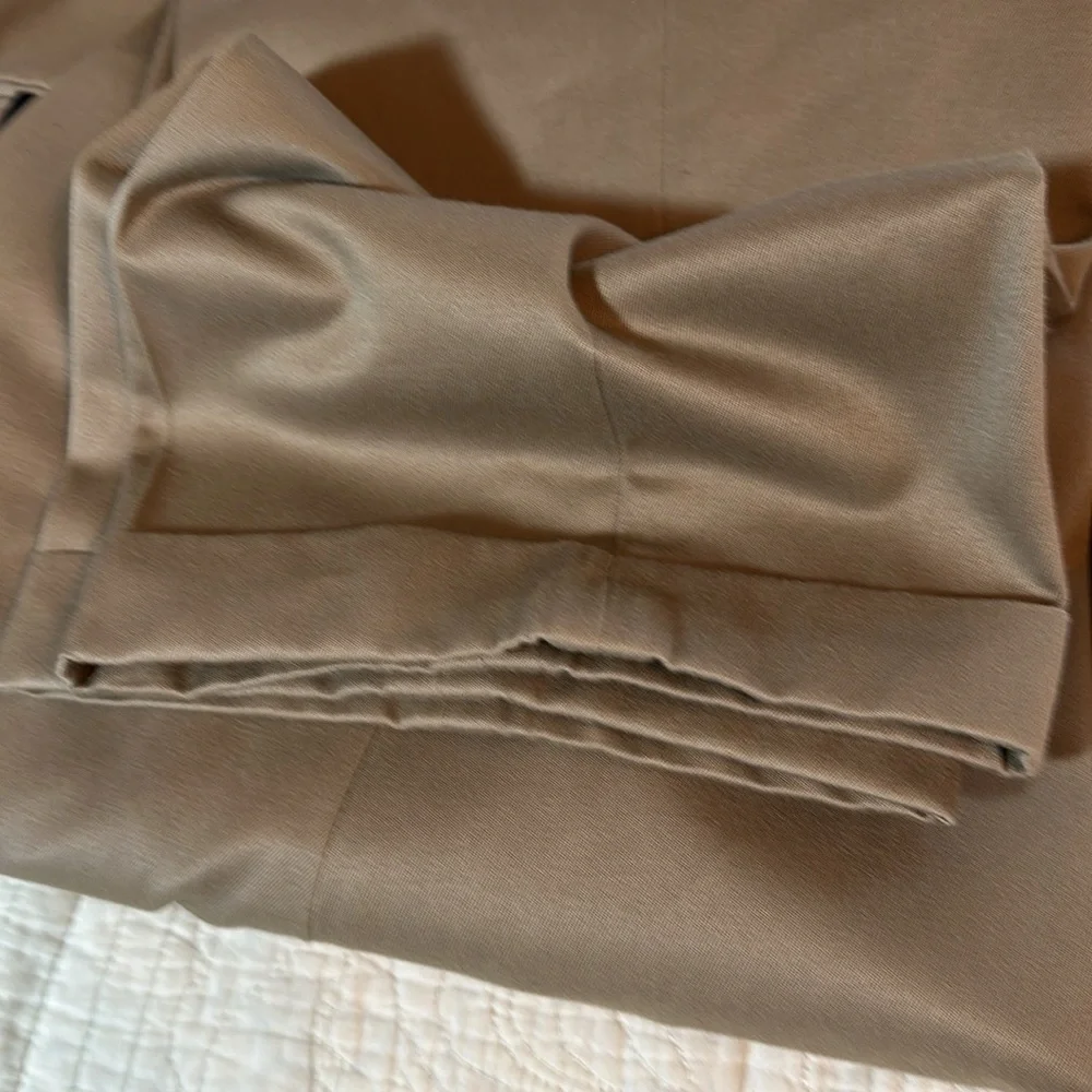 Ralph Lauren Pleated Dark Tan Cotton Khaki Pants 44x29 NWT
